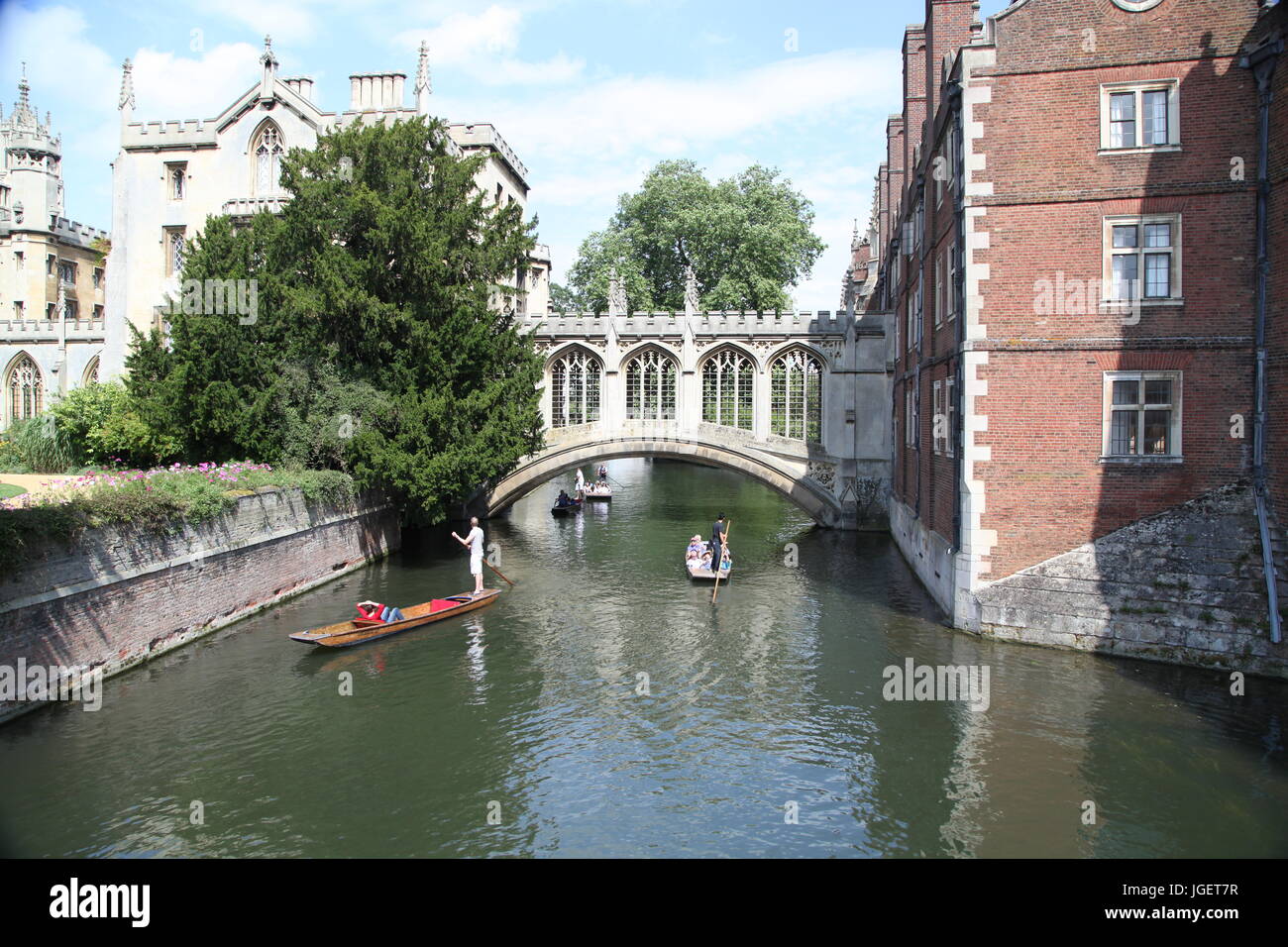 Cambridge river trip, punting Stock Photo