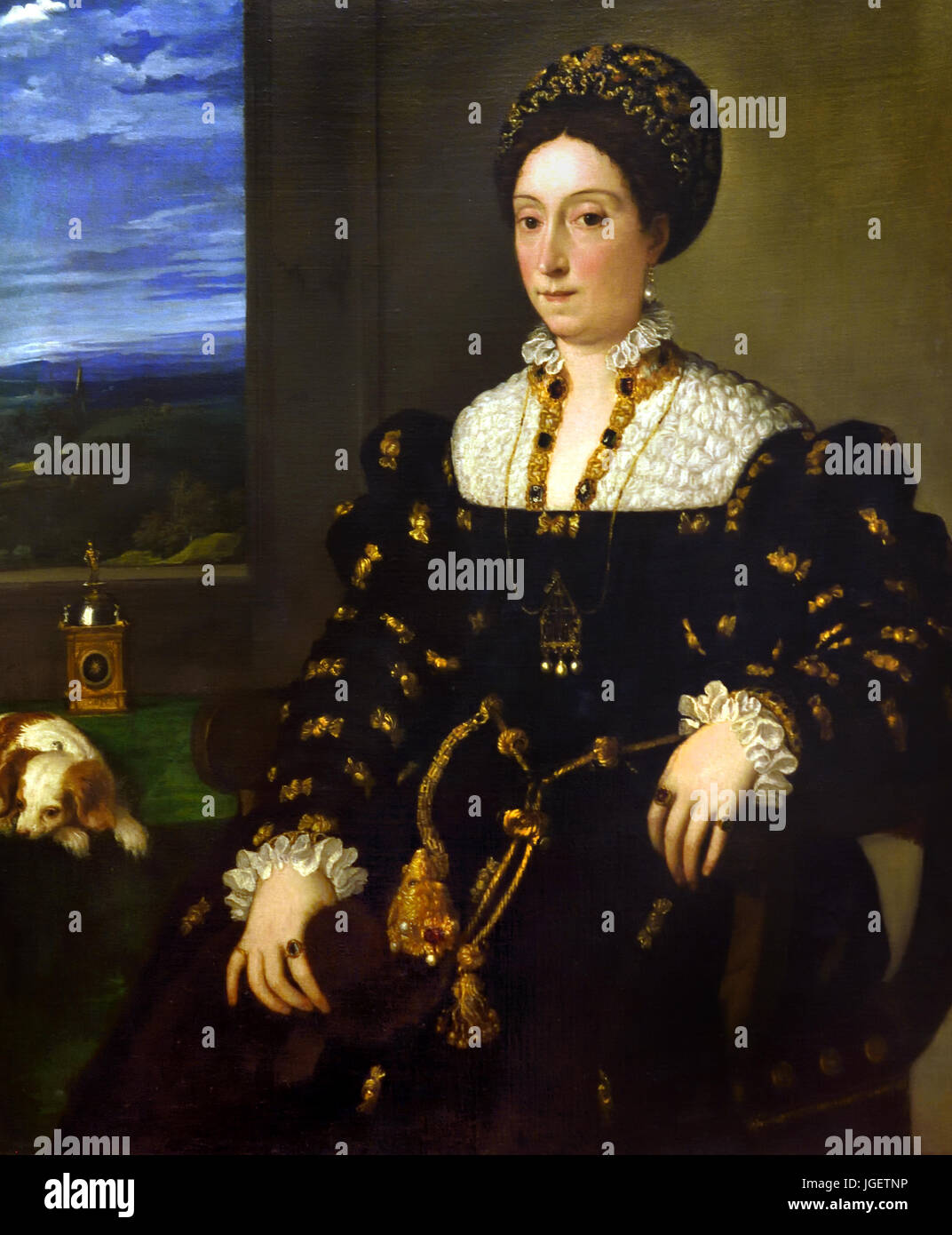 Portrait of Elenora Gonzaga 15361537 Tiziano Vecellio (c. 14851576