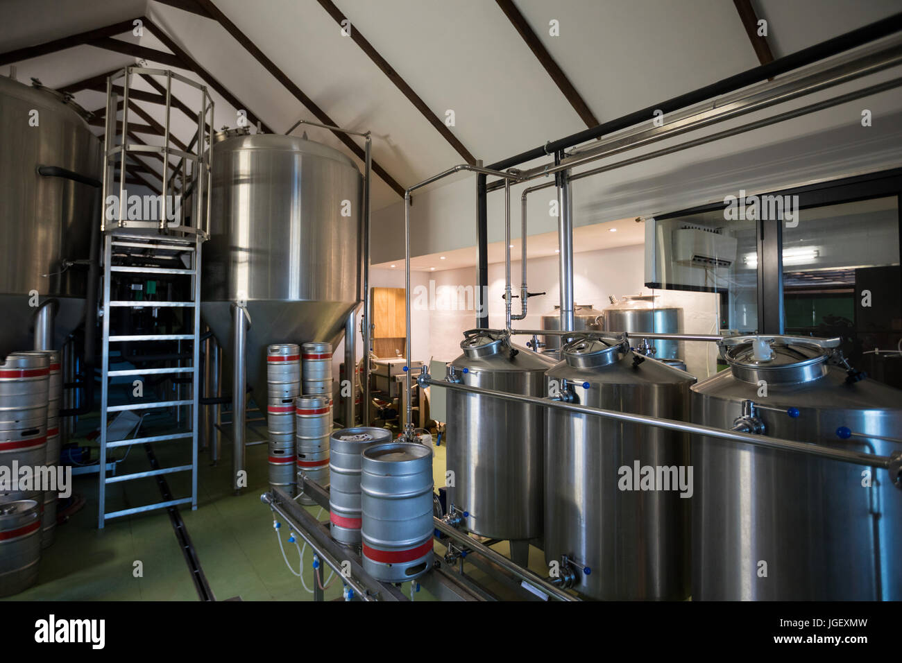 Interior of breweary factory Stock Photo - Alamy