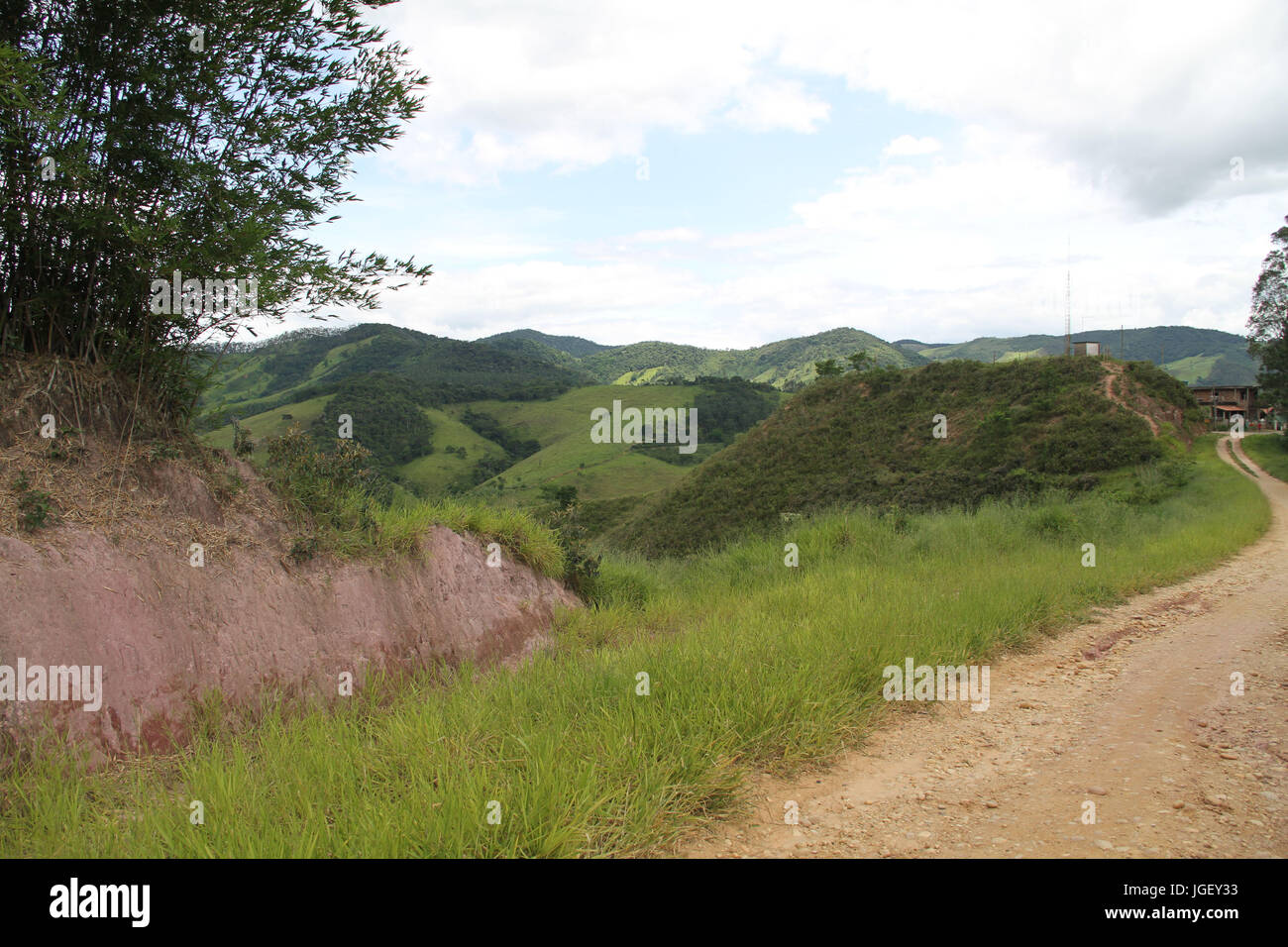 dirt road, 2016, Merces, Minas Gerais, Brazil. Stock Photo