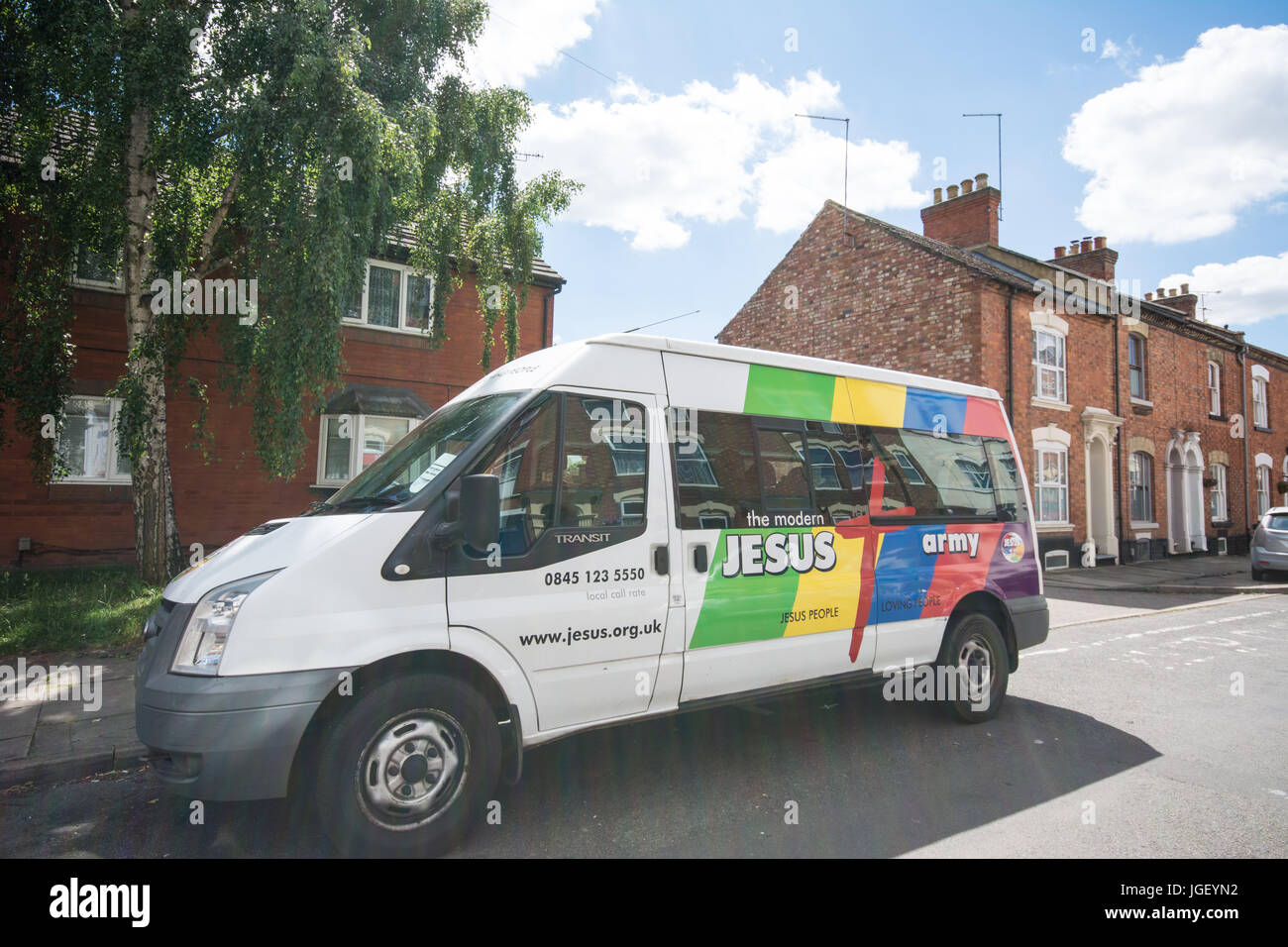 Jesus Army Min bus in Northampton UK fellowship Bugbrooke evangelical