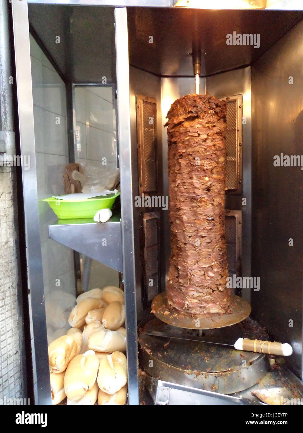 Greek barbecue, food, snack, São Paulo, Brazil. Stock Photo