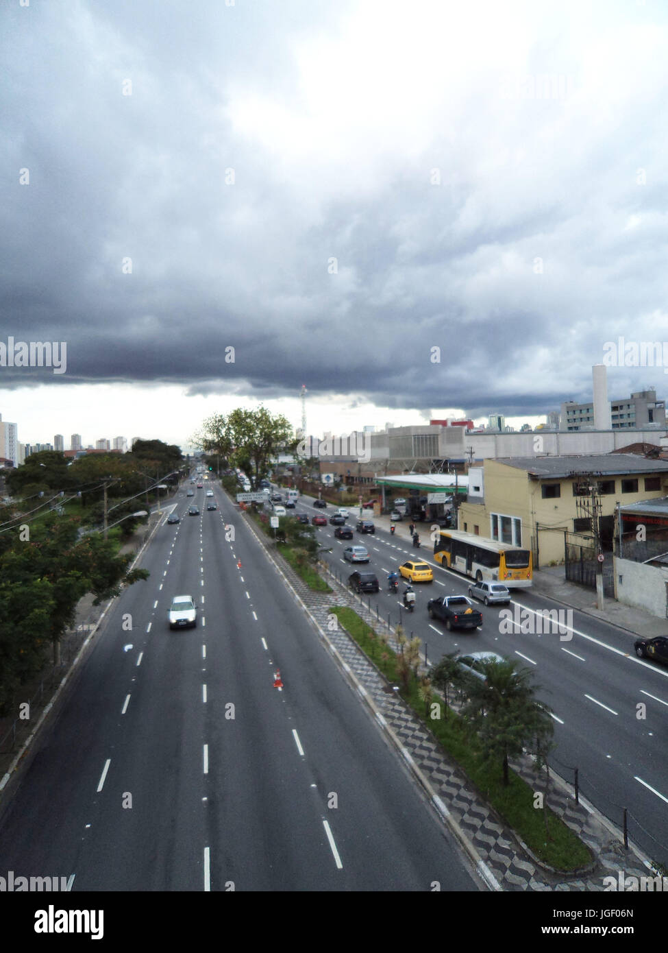 Traffic, Radial East Avenue, 2011 Capital, São Paulo, Brazil. Stock Photo