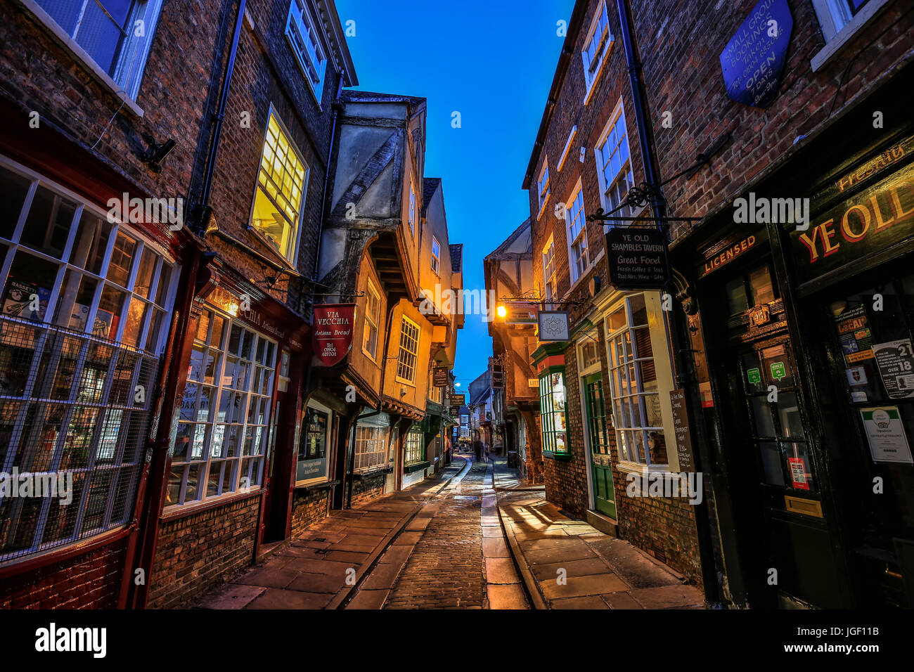 The Shambles street, York, Yorkshire, England, United Kingdom Stock
