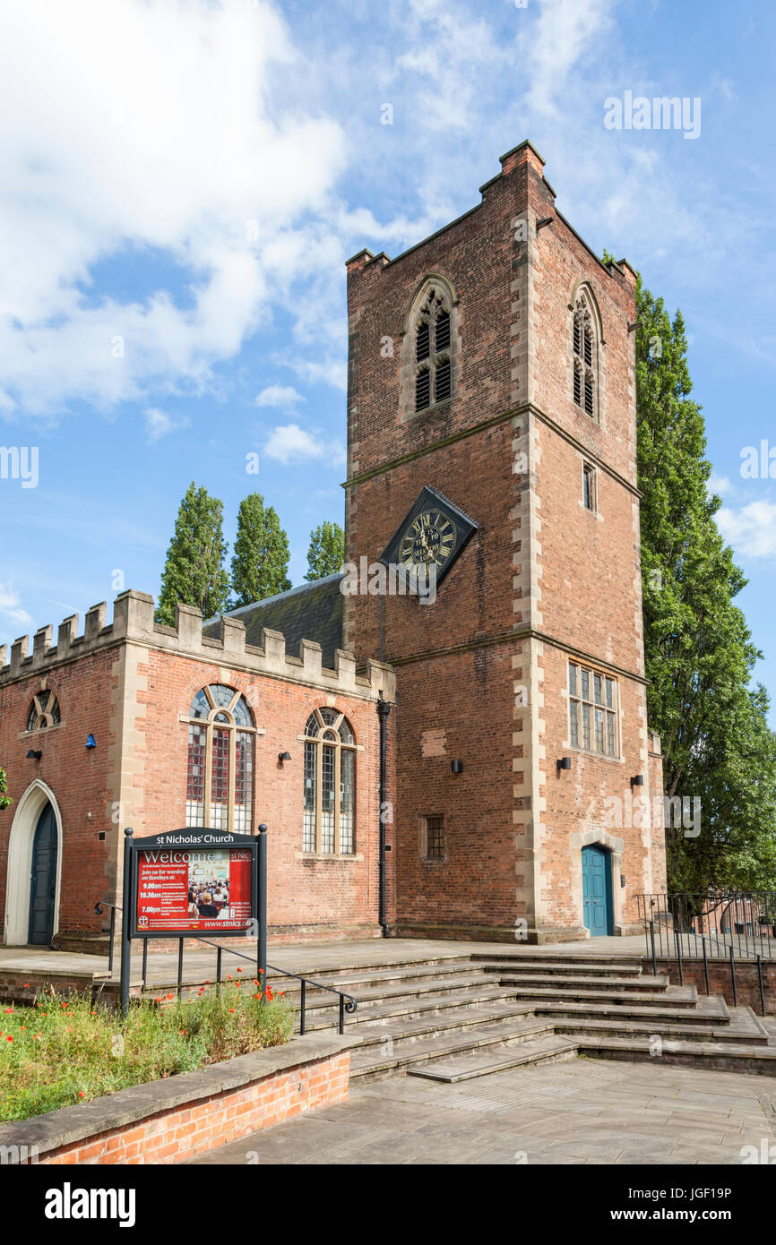 St Nicholas' Church, known as Saint Nics, a Grade 2 listed 17th century church in Nottingham, England, UK Stock Photo