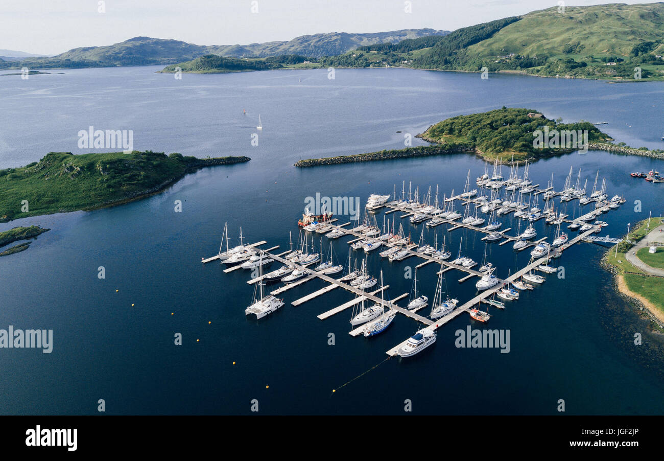 Craobh Haven harbour on the west coast of Scotland, UK, May 28, 2017 Stock Photo