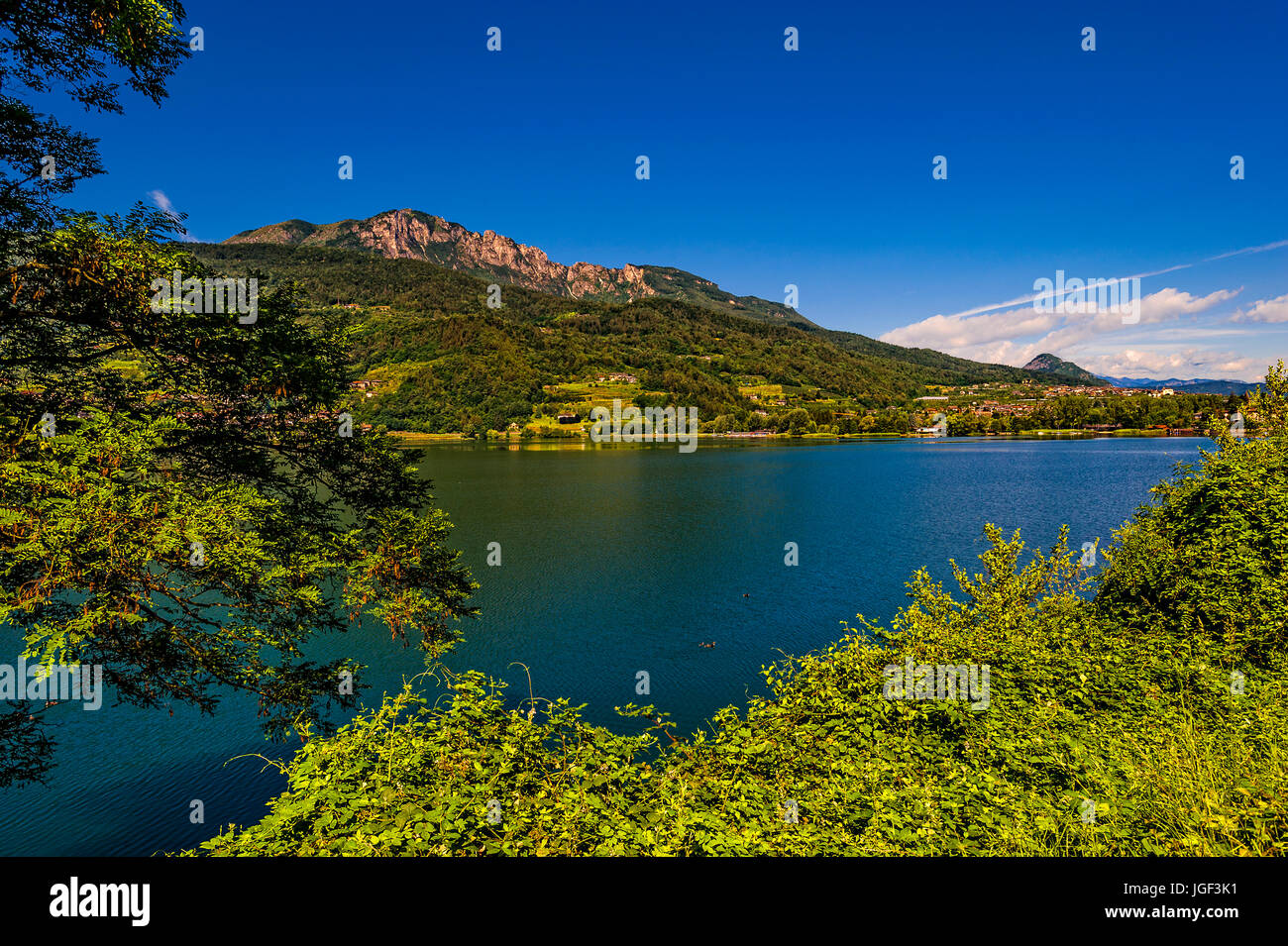 Italy Trentino Alta Valsugana Caldonazzo lake Stock Photo