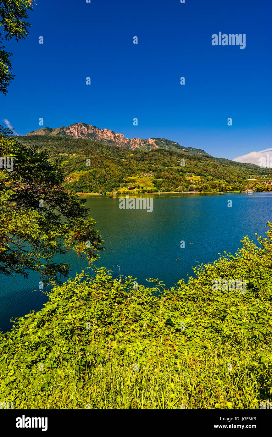 Italy Trentino Alta Valsugana Caldonazzo lake Stock Photo
