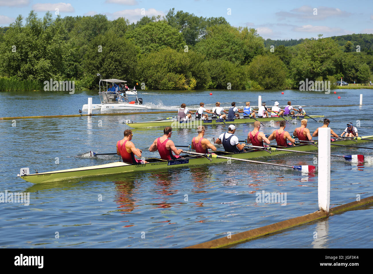 Oxford Brookes beat Molesey in the Ladies Challenge Plate final at Henley Royal Regatta 2017 Stock Photo