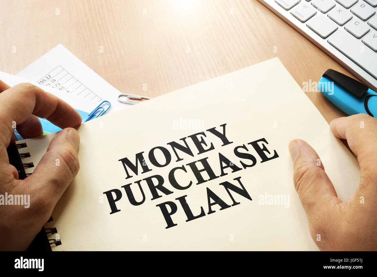 Book with name Money Purchase Plan (MPP). Business concept. Stock Photo