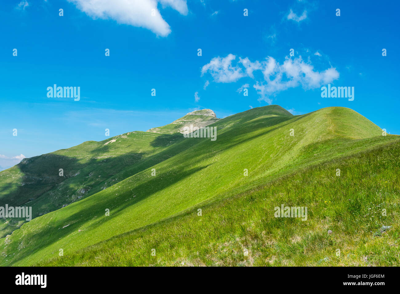 Dolomites hiking, Italy Stock Photo