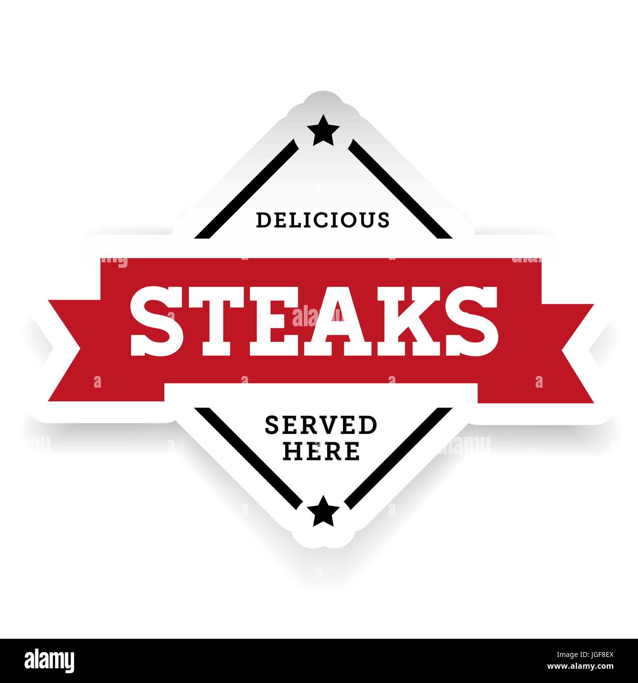 Steaks vintage stamp retro red Stock Vector