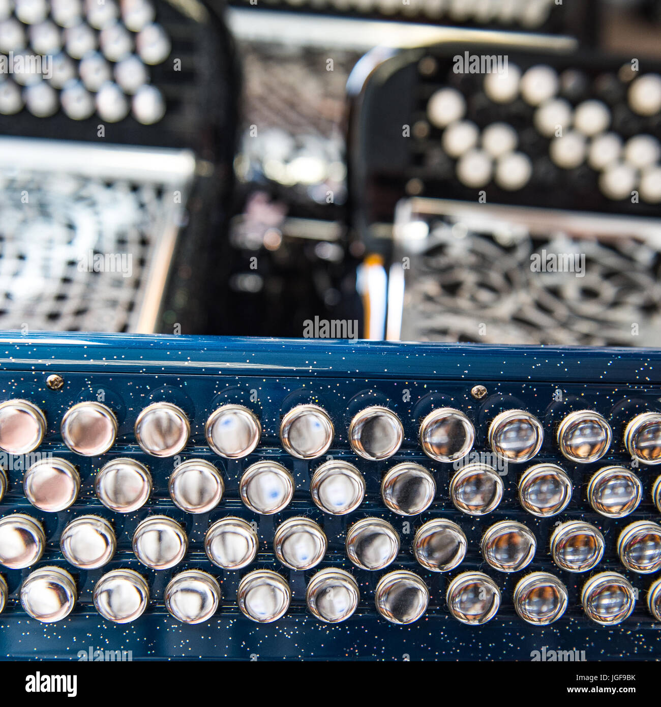 Musical instrument accordion in a shop, France Stock Photo Alamy