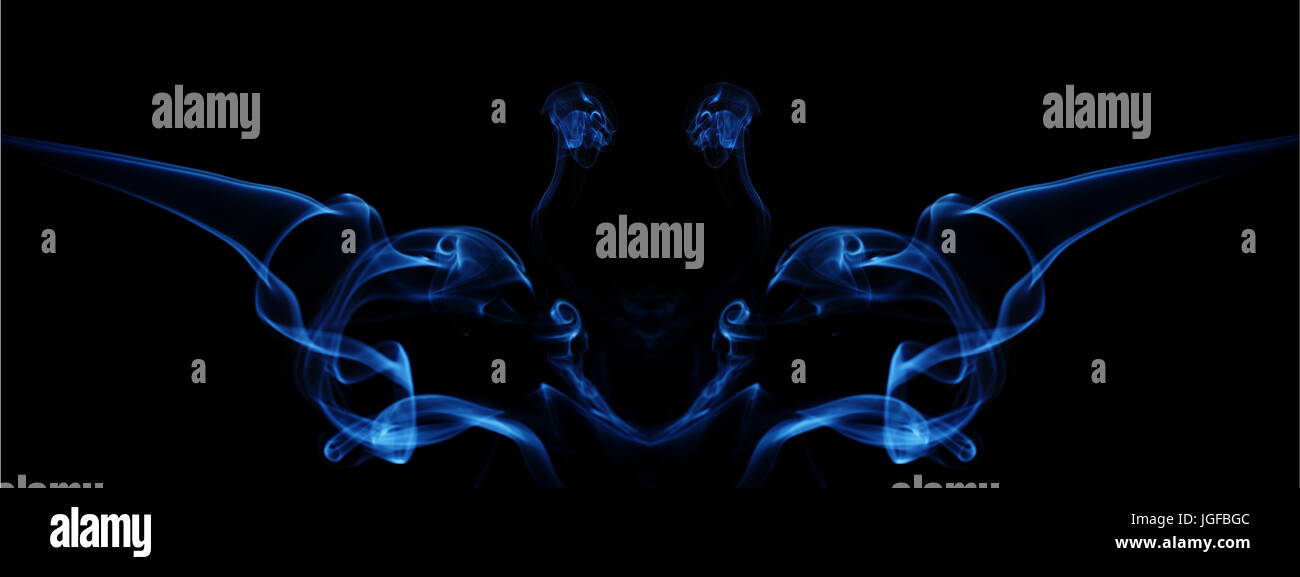 Smoke abstract on the black background Stock Photo - Alamy