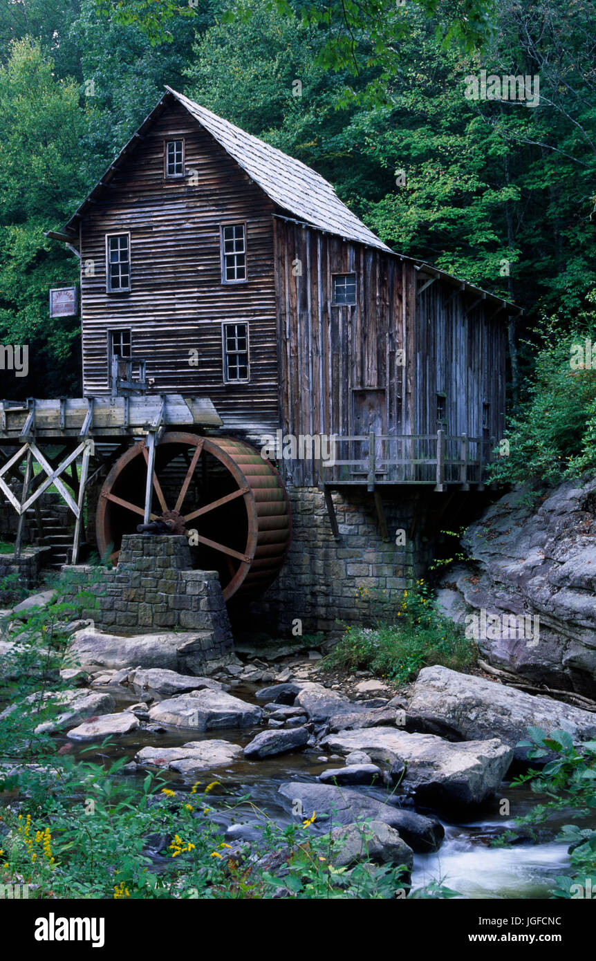Glade Creek Grist Mill Babcock State Park West Virginia Stock