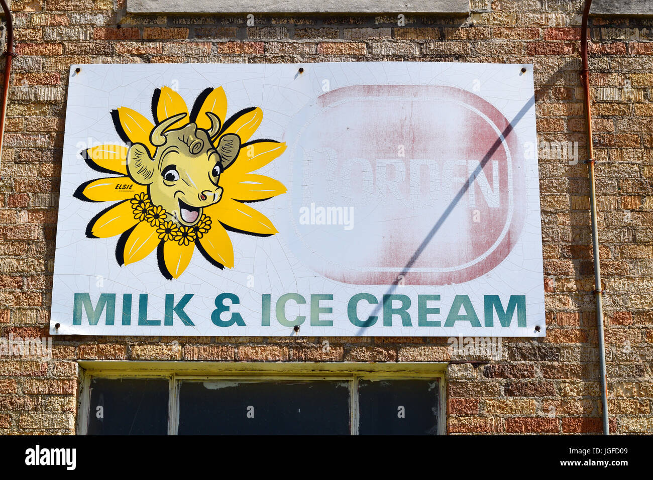 Borden Milk and Ice Cream Sign Stock Photo