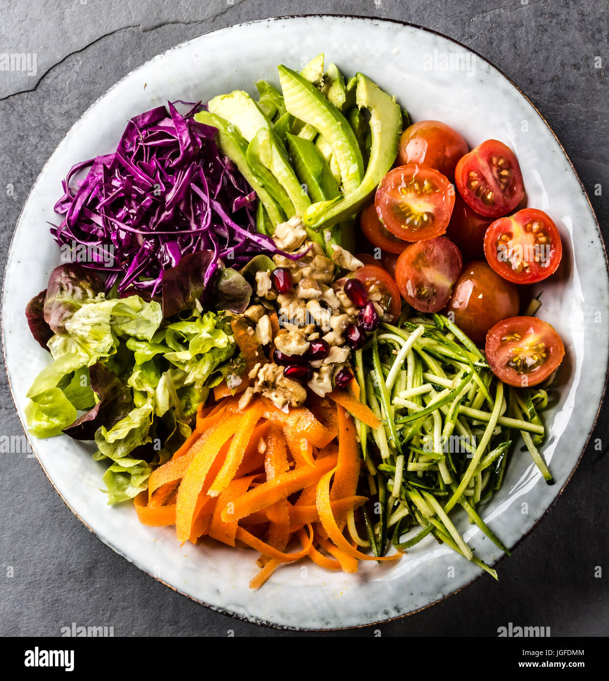 Buddha bowl. Vegetables nuts salad Stock Photo Alamy