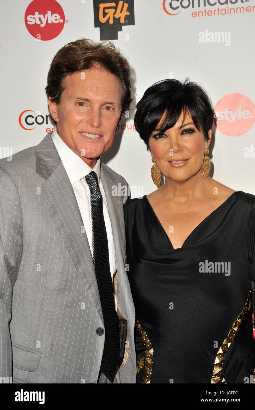 Bruce Jenner, Kris Jenner at Comcast Entertainment Group Red Carpet / Cocktail Reception Television Critics Association (TCA) Press Tour at The Langham Hotel in Pasadena, California on January 5th, 201  Credit: RR / MediaPunch Stock Photo