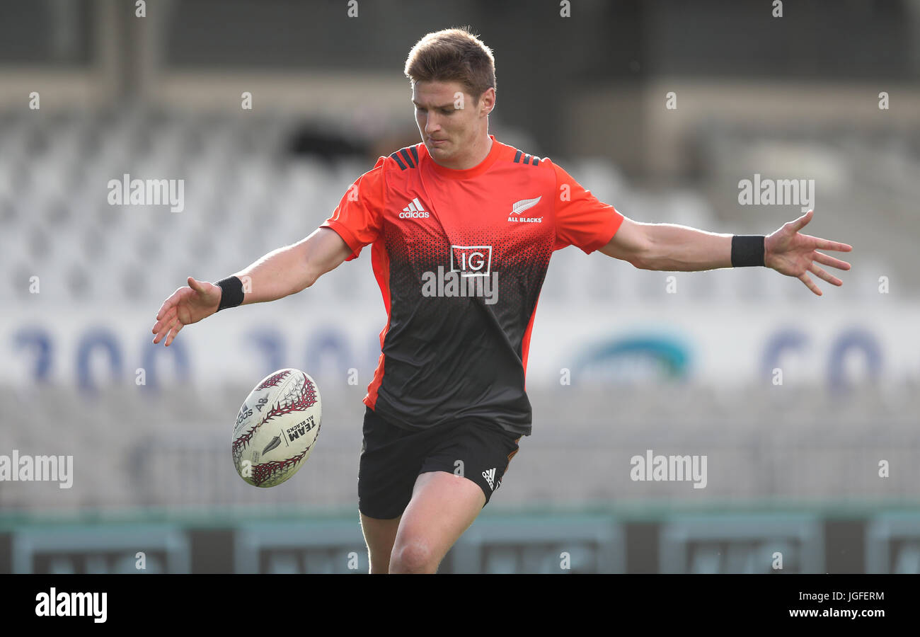 New Zealand's Jordie Barrett during the captain's run at Eden Park