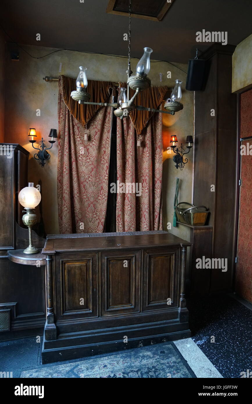 Old Furniture in a restaurant / Bar in Hollywood Stock Photo
