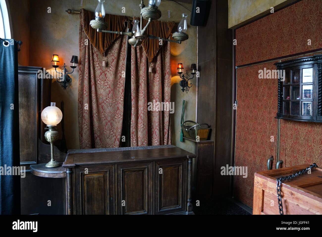 Old Furniture in a restaurant / Bar in Hollywood Stock Photo