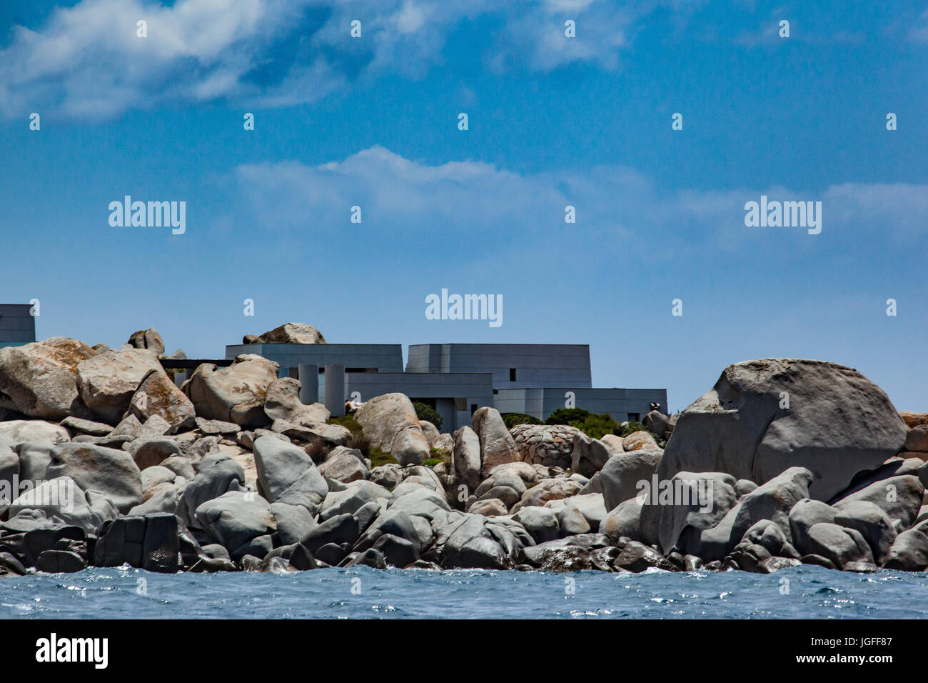 Cavallo island part of the Lavezzi archipelago (Bonifacio strait,Corsica) Stock Photo