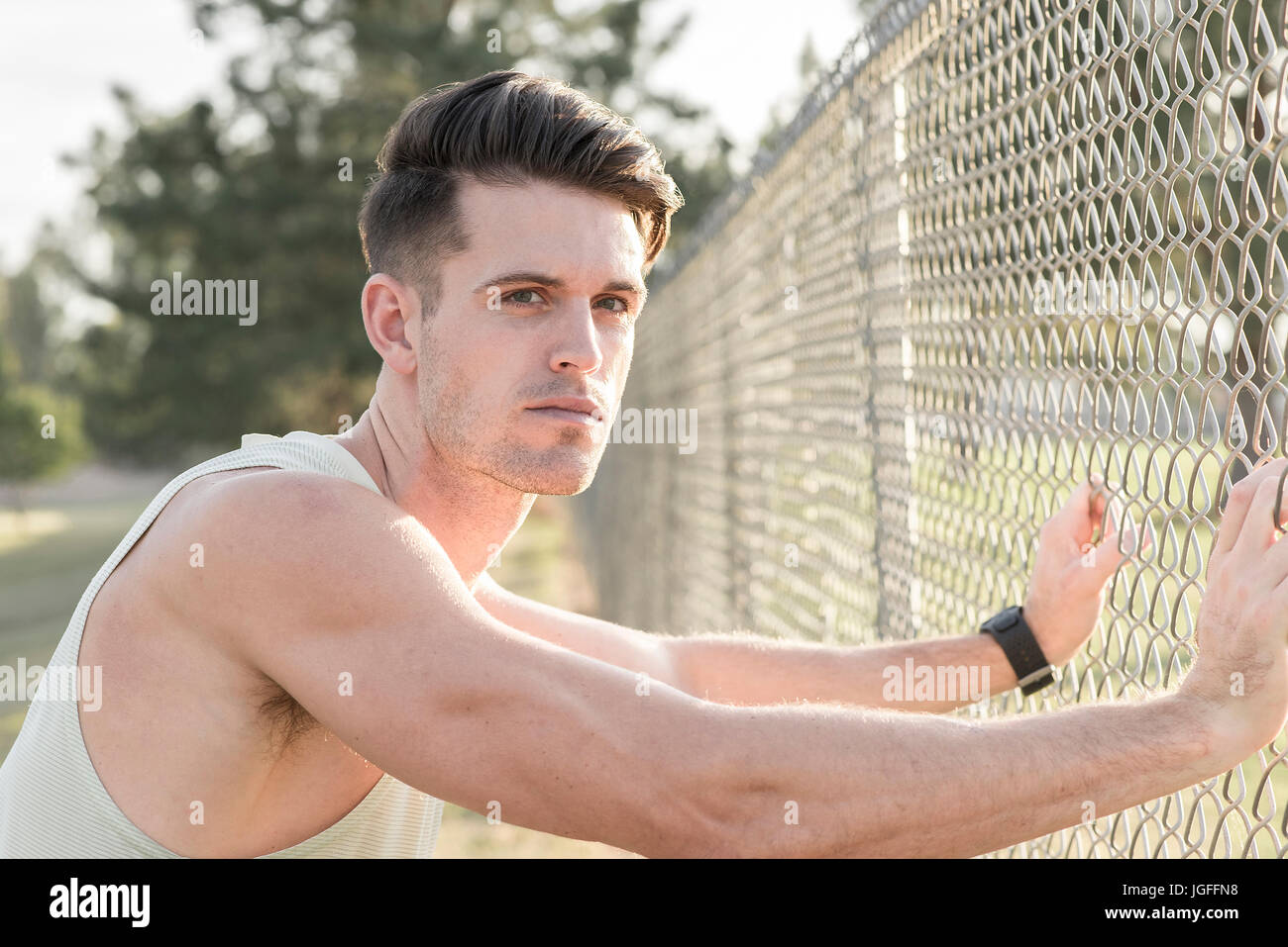 Resting on fence hi-res stock photography and images - Alamy