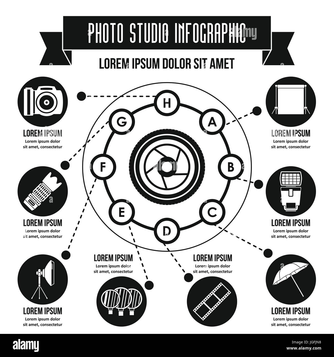 Photo studio infographic concept, simple style Stock Vector Image & Art Alamy