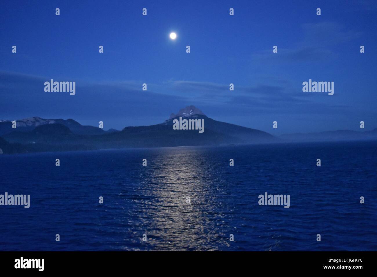 Night time in Alaska's Inside Passage Stock Photo Alamy