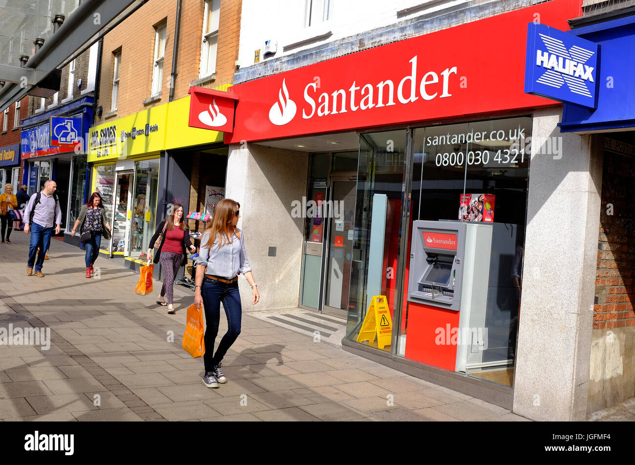 Halifax Bank High Street Branch High Resolution Stock ...