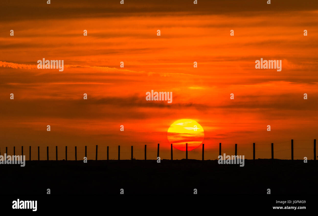 Sunset on Norfolk Coast Stock Photo