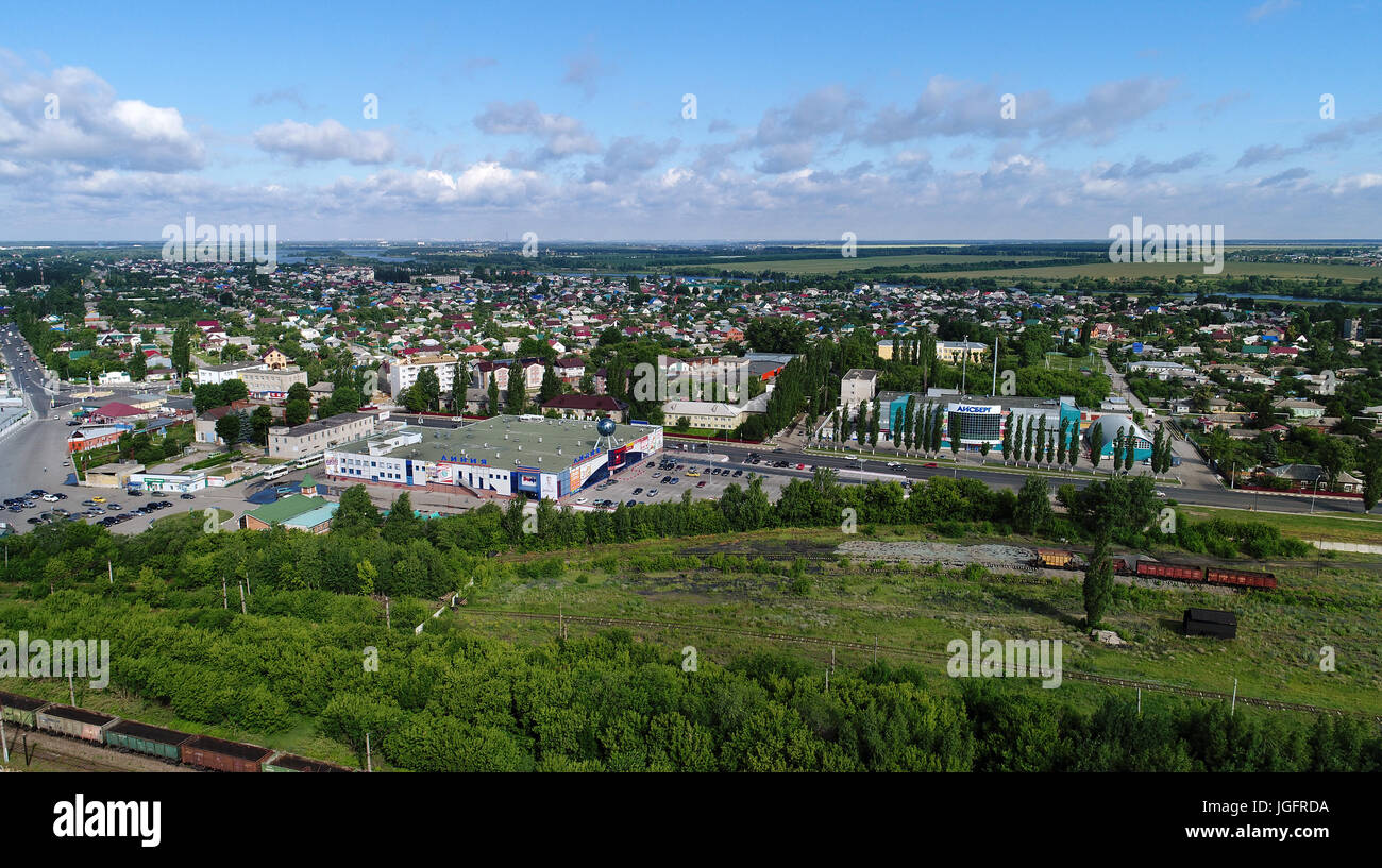 Top view of Gryazi town in Lipetsk oblast in Russia Stock Photo