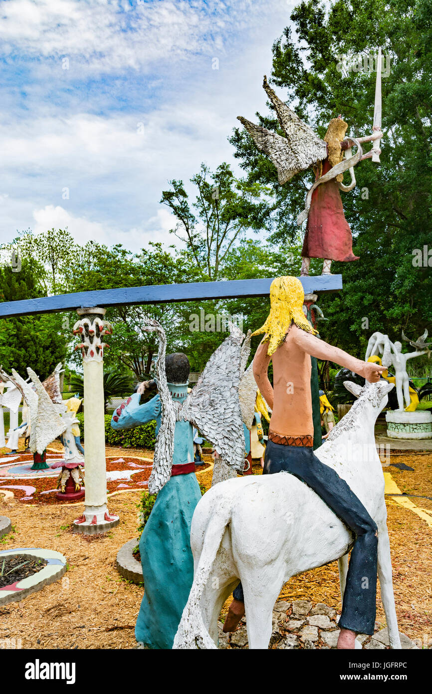 Louisiana, Terrebonne Parish, Chauvin Sculpture Garden, The Art of Kenny Hill Stock Photo Alamy