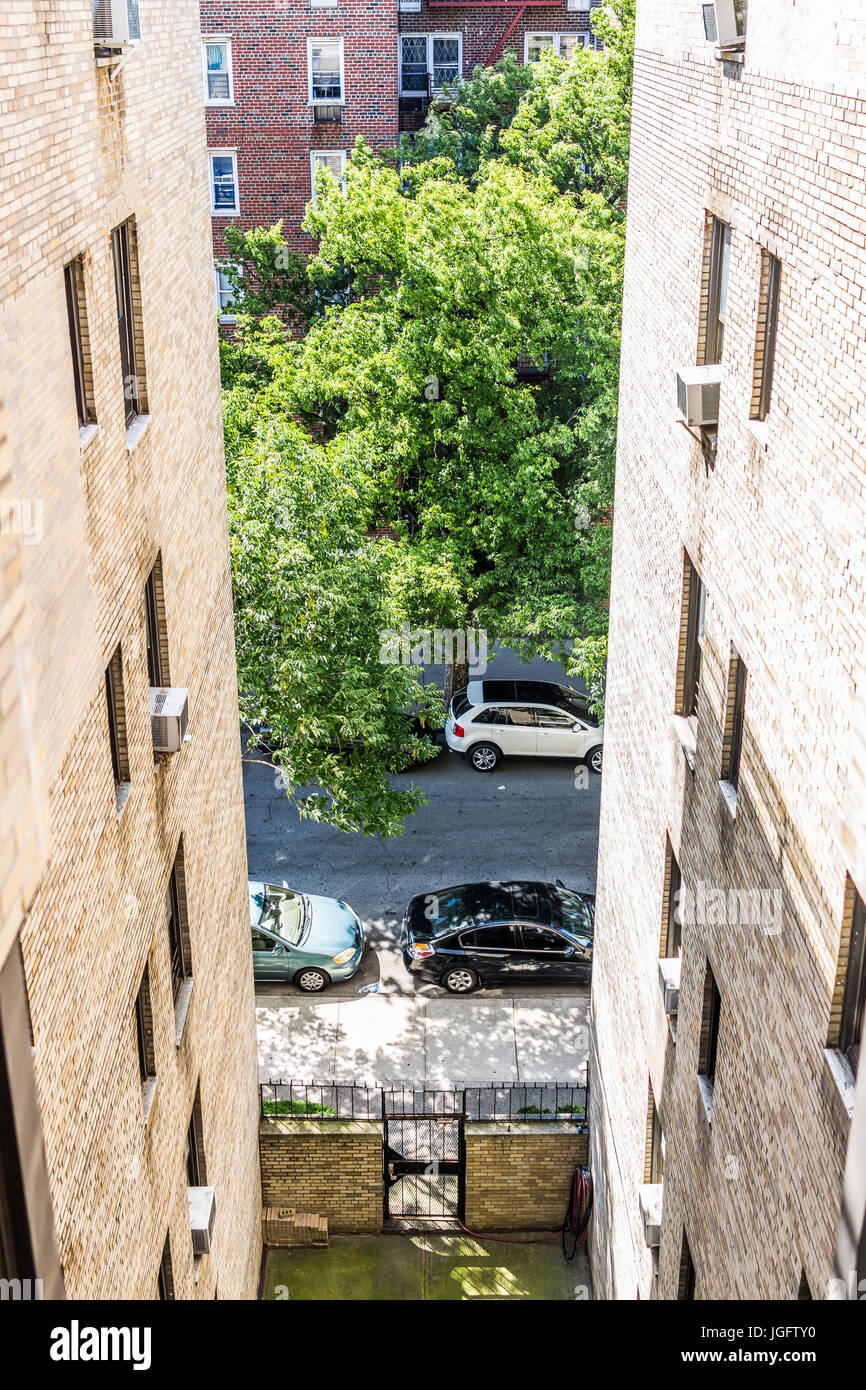 Bronx, USA June 11, 2017 Aerial view of residential apartment