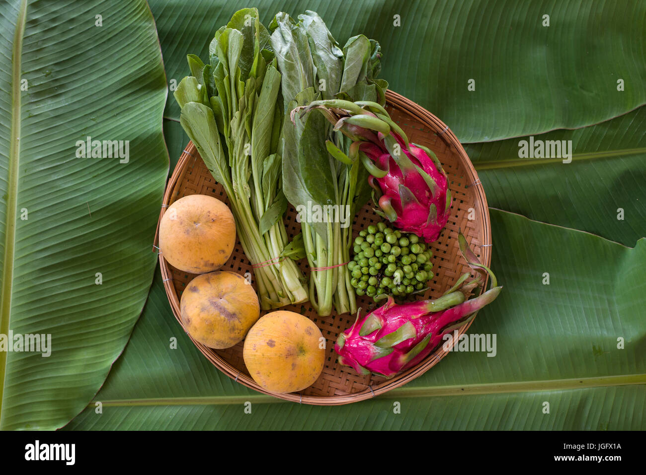 Bowl of fresh fruit - Stock Image