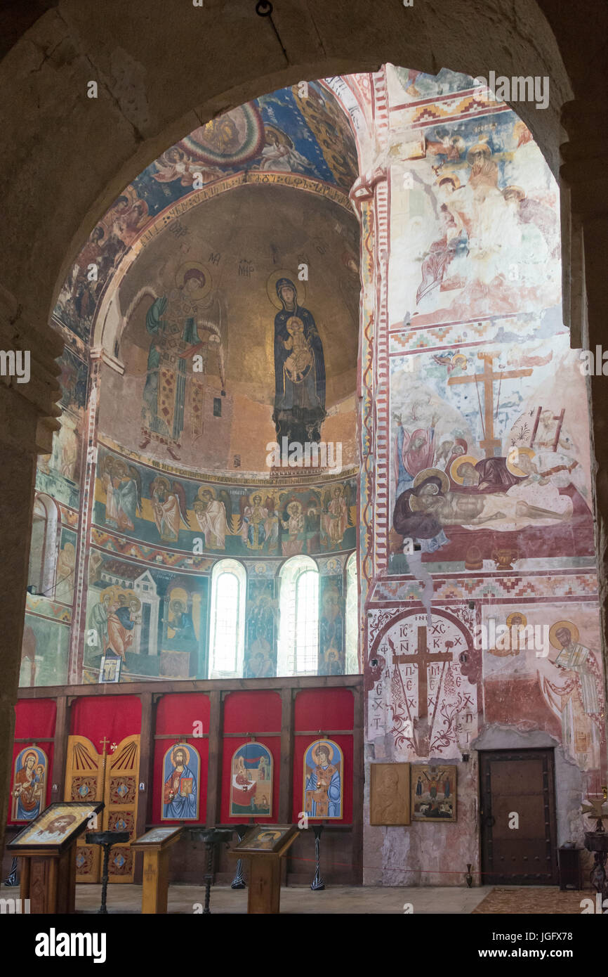 Interior Apse in Cathedral of the Nativity of the Virgin, Gelati Monastery, Kutaisi, Imereti Province (Mkhare), Georgia Stock Photo