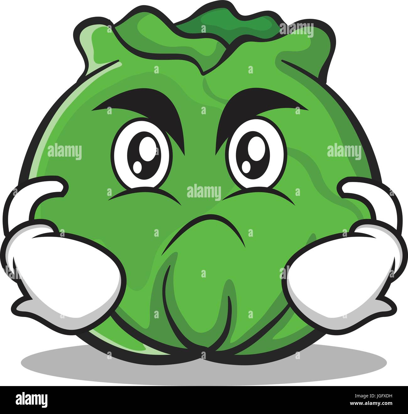 Angry cabbage cartoon character style Stock Vector Image & Art Alamy