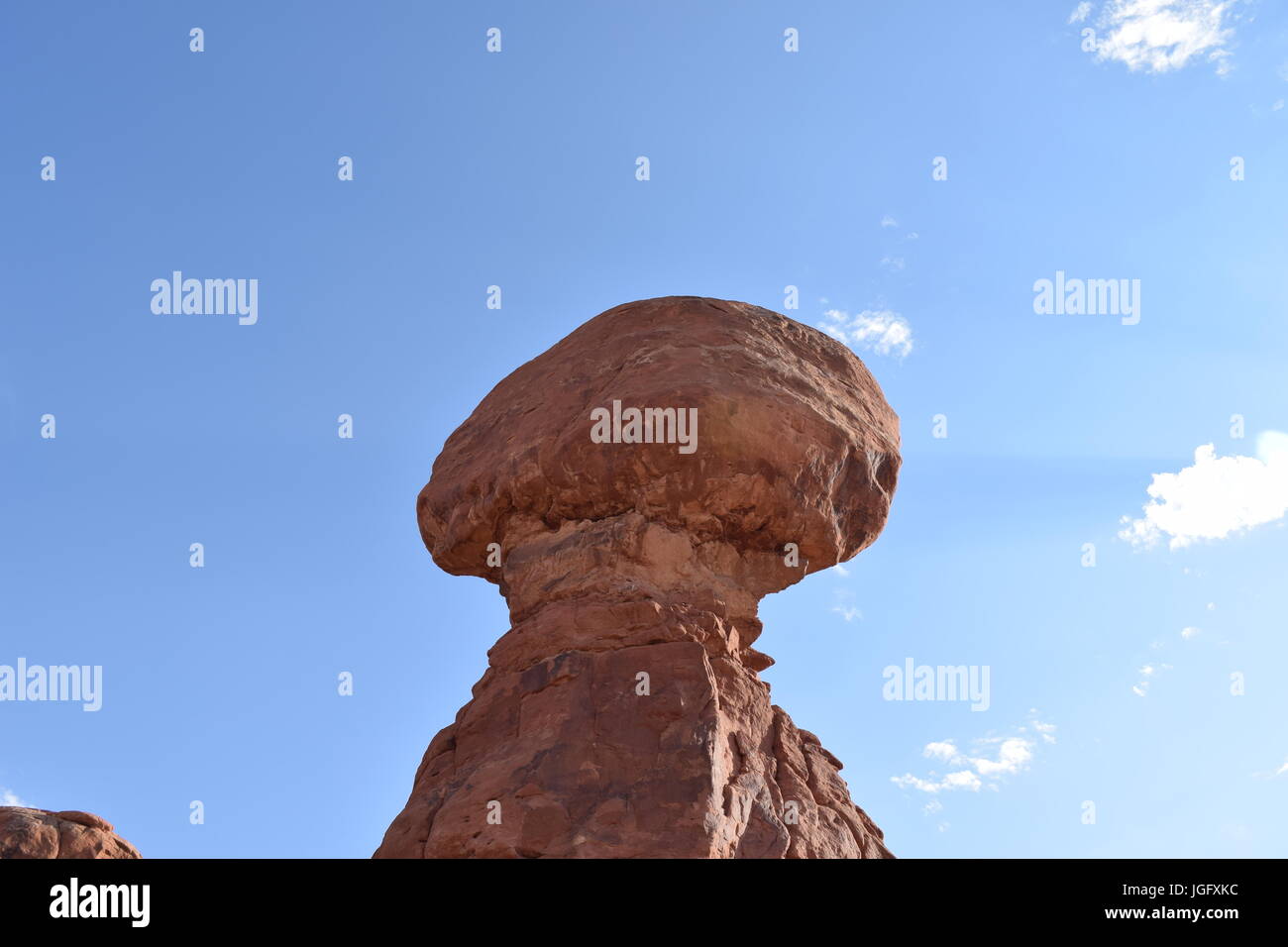 Red Pedestal Rock Stock Photo Alamy