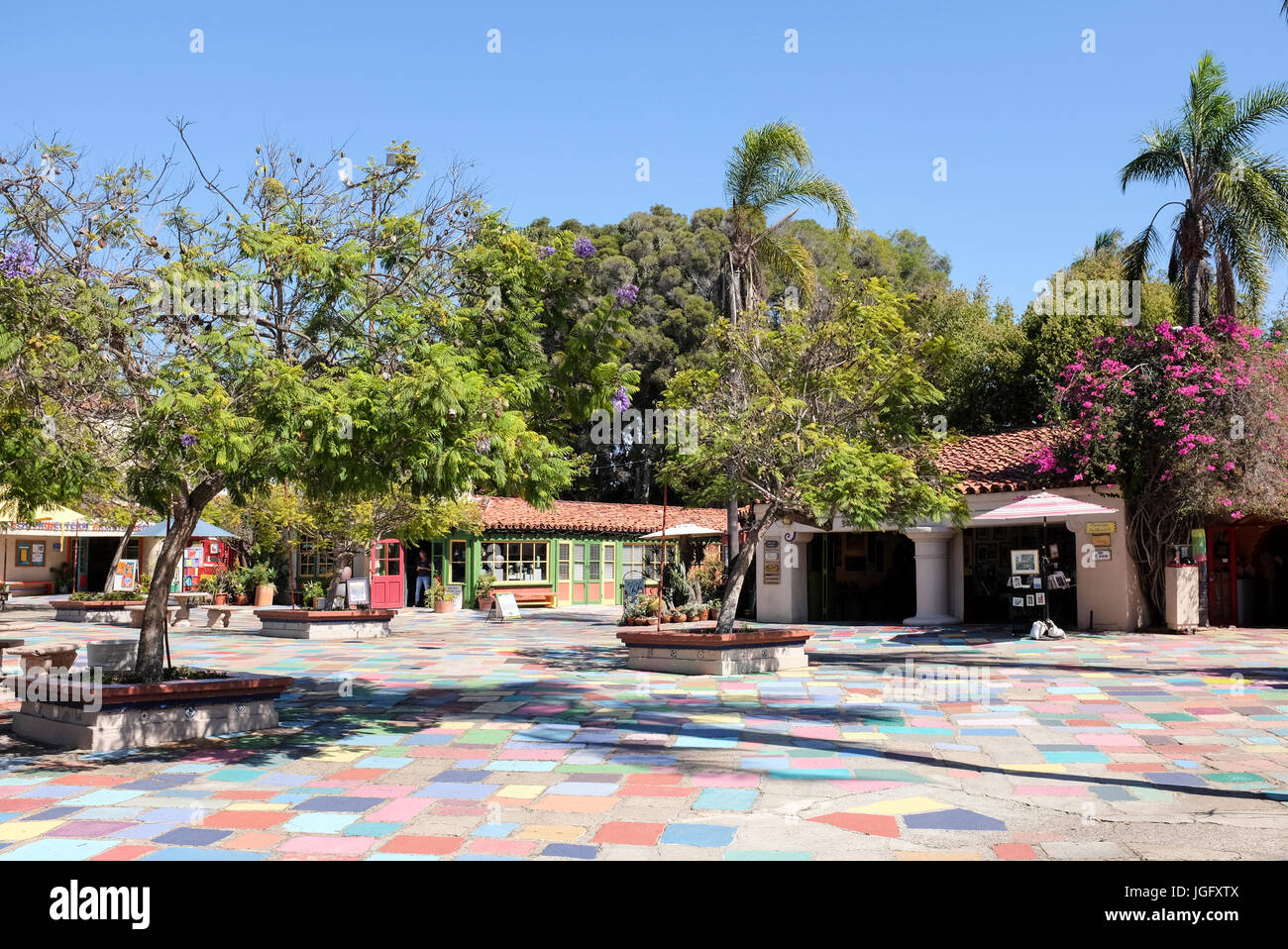 Spanish Village Art Center, Balboa Park, San Diego, California Stock