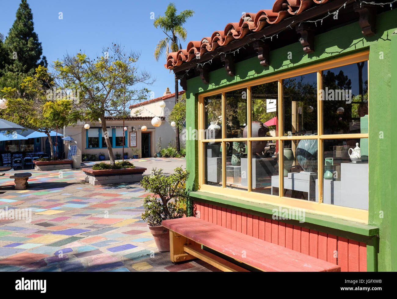 Spanish Village Art Center, Balboa Park, San Diego, California Stock