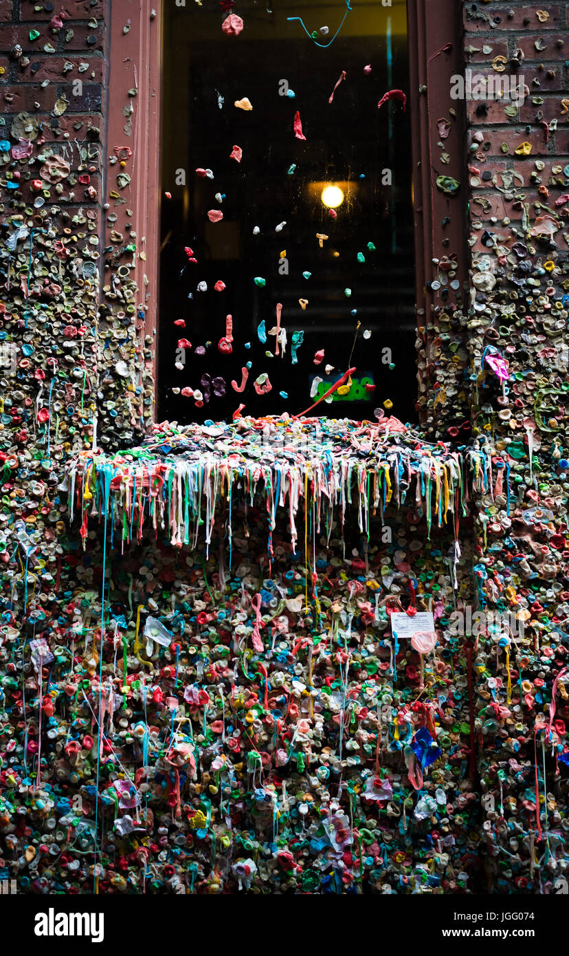 Seattle gum wall Stock Photo