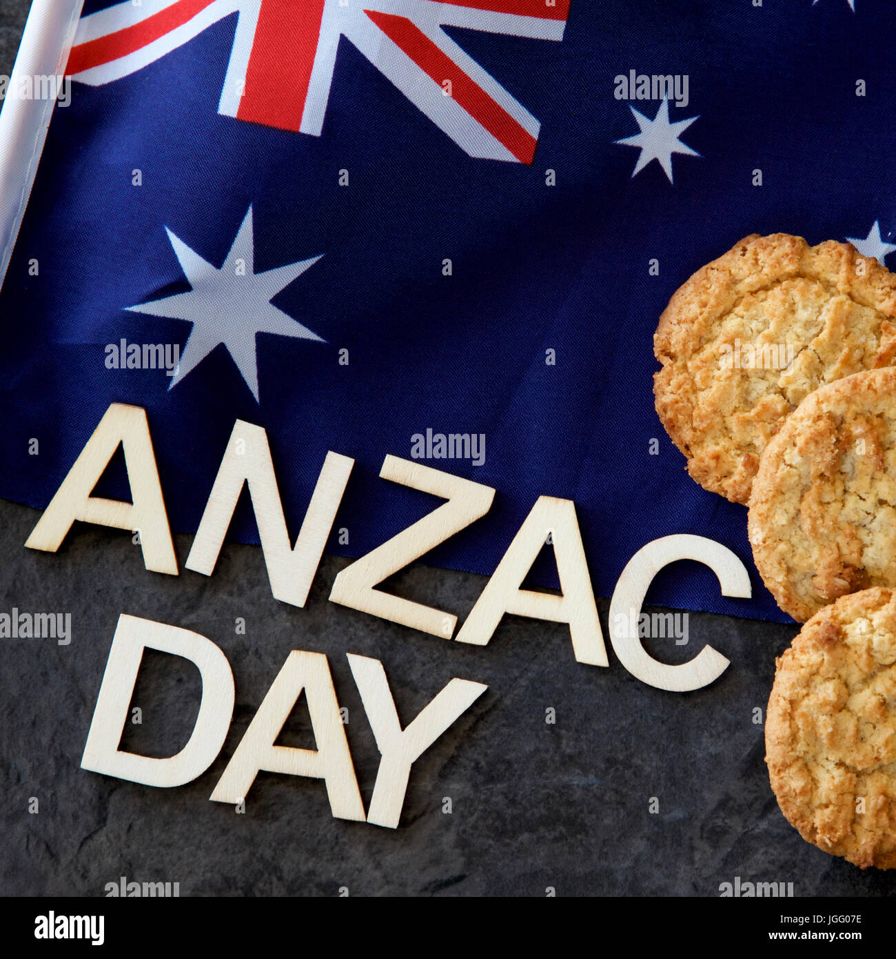 Anzac Day and Australian flag Stock Photo Alamy
