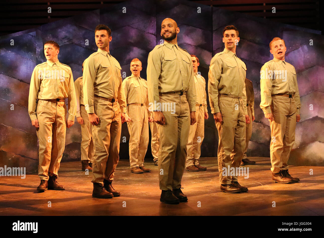 London, UK. 6th Jul, 2017. Yank! - photocall, Charing Cross Theatre, London, UK. 06th July, 2017. Photo by Richard Goldschmidt, A poignant original musical and love story based on the true hidden history of gay soldiers during World War Two. Credit: Rich Gold/Alamy Live News Stock Photo