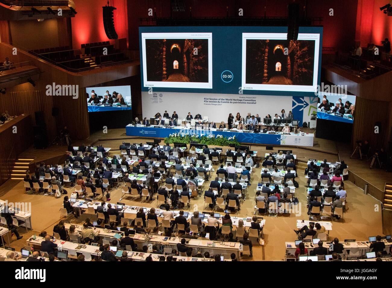 41st Session of the World Heritage Committee 07.07.2017 in Krakow ...