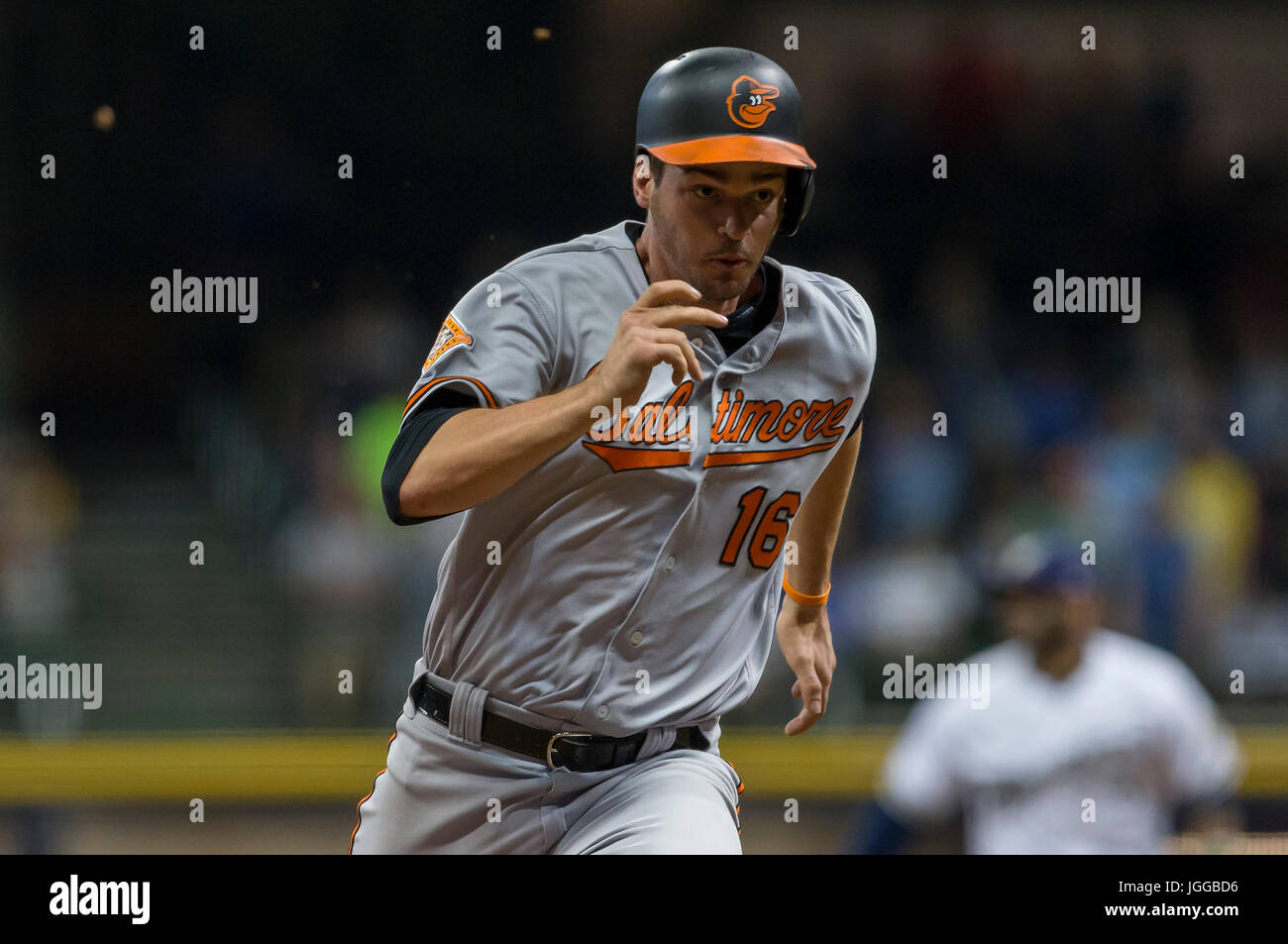 July 05, 2017 Baltimore Orioles left fielder Trey Mancini 16 races to