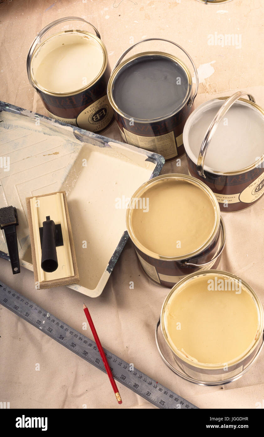 Paint and rollers and paint pad Stock Photo Alamy