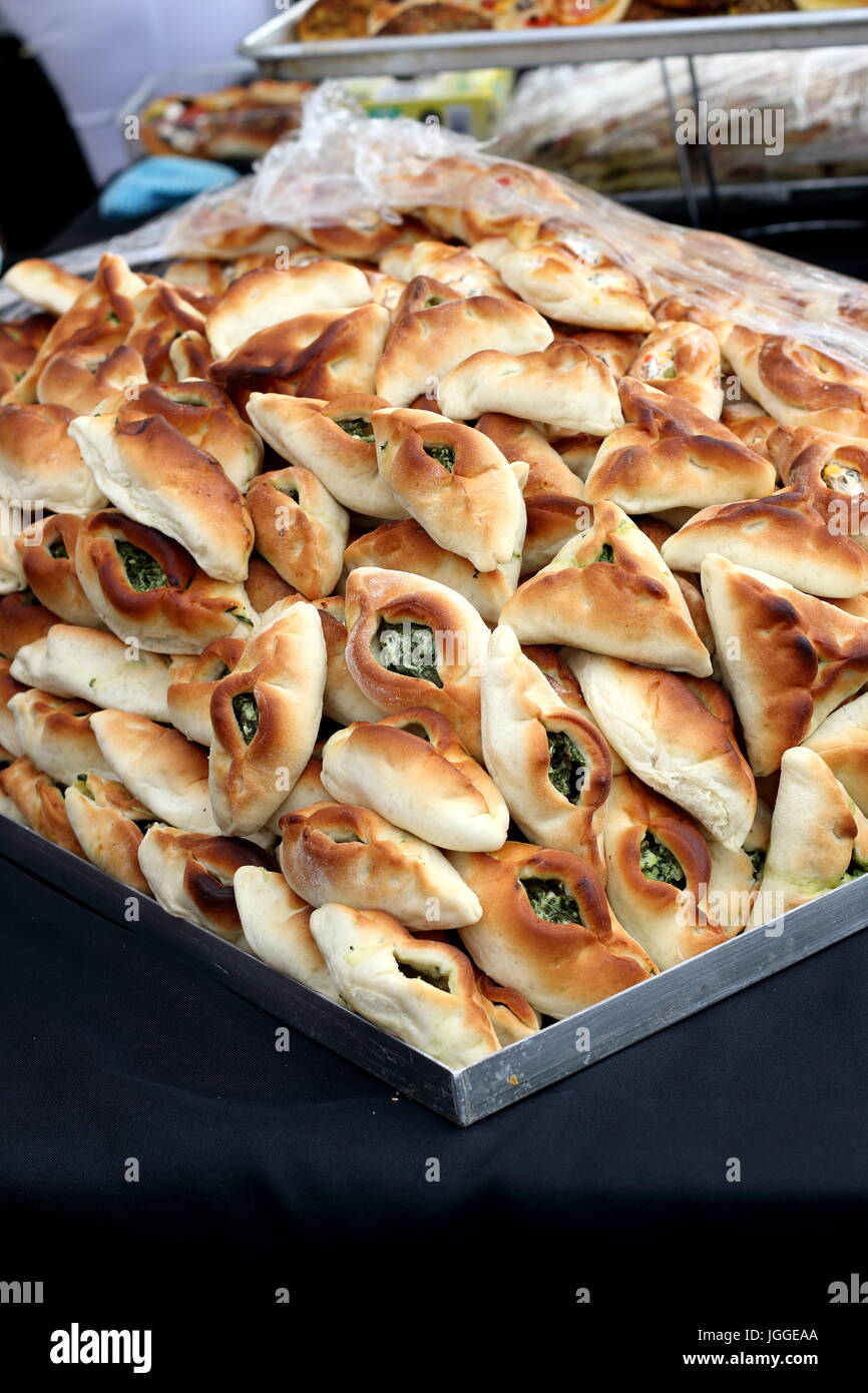 Lebanese Spinach And Cheese Fatayer Stock Photo Alamy