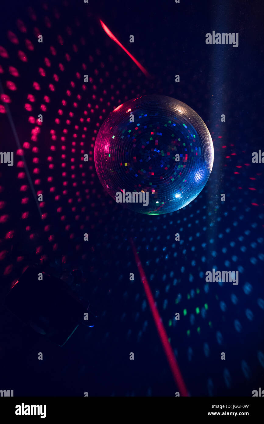 Disco ball light reflection background Stock Photo Alamy