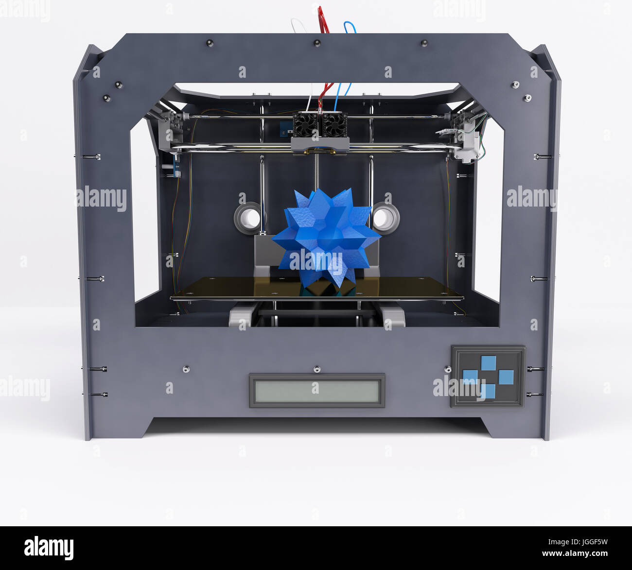3D Render of 3 Dimensional  Printer Stock Photo