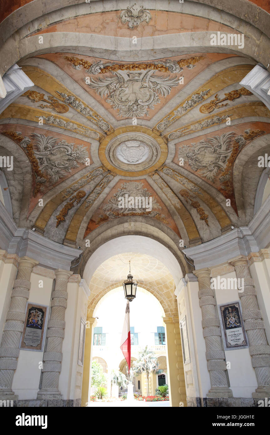 The entrance to the Grand Master's Palace, on Palace Square, in